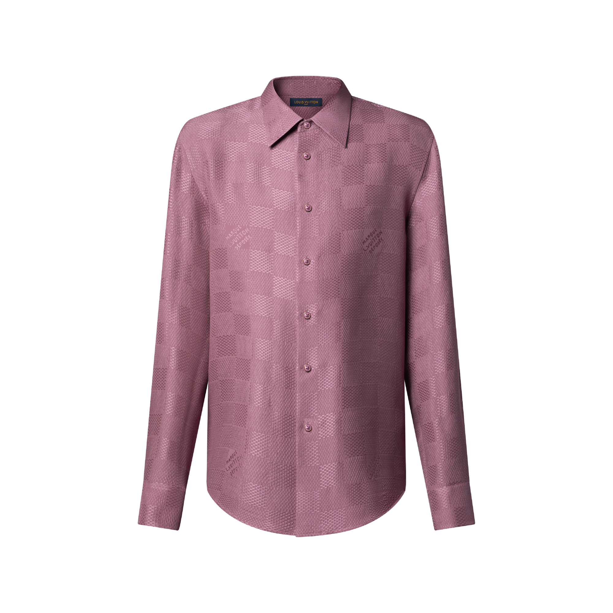 Jacquard Damier Long-Sleeved Silk Shirt - Ready-to-Wear | LOUIS